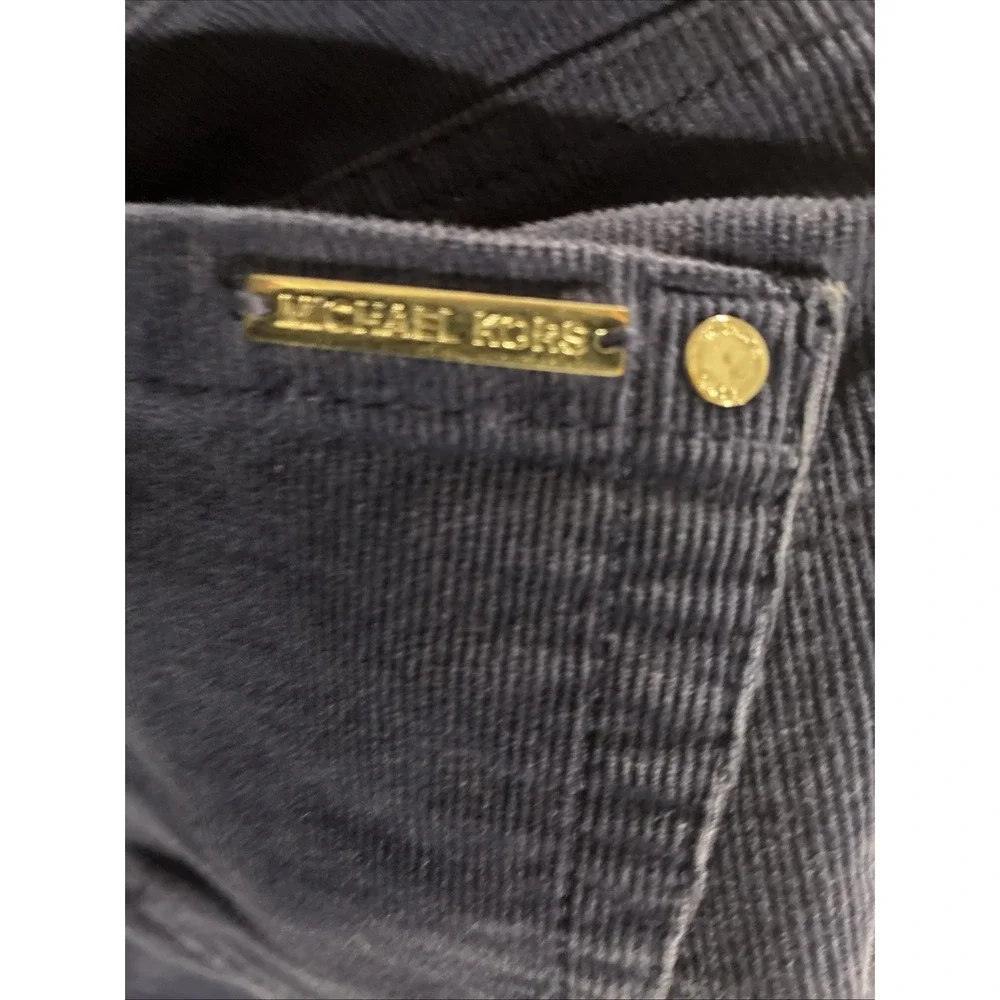 Michael Kors Women's Corduroy Skinny Corduroy Pants Blue Size 10